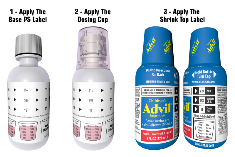 Advil Visual Dosing Full Body Shrink Spinlabel Technologies, Inc.